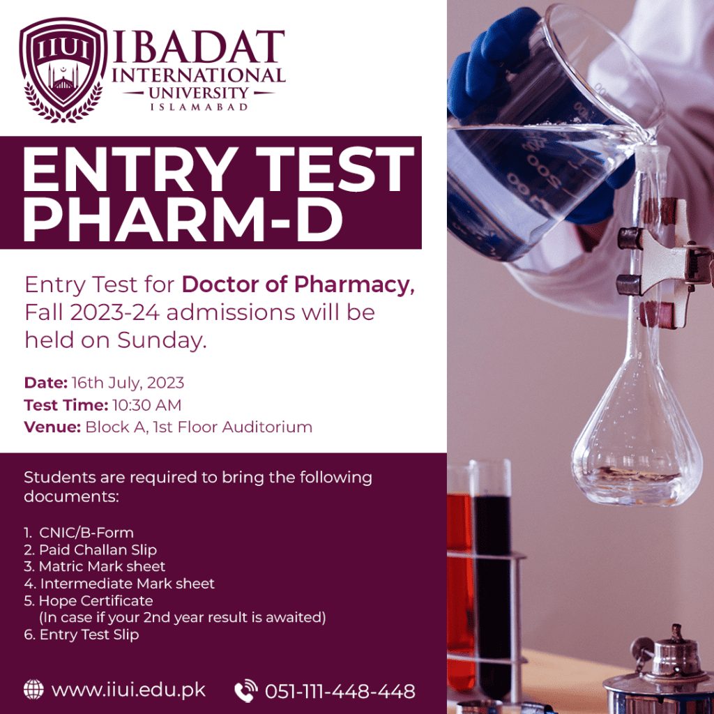 phd entrance exam for pharmacy 2023