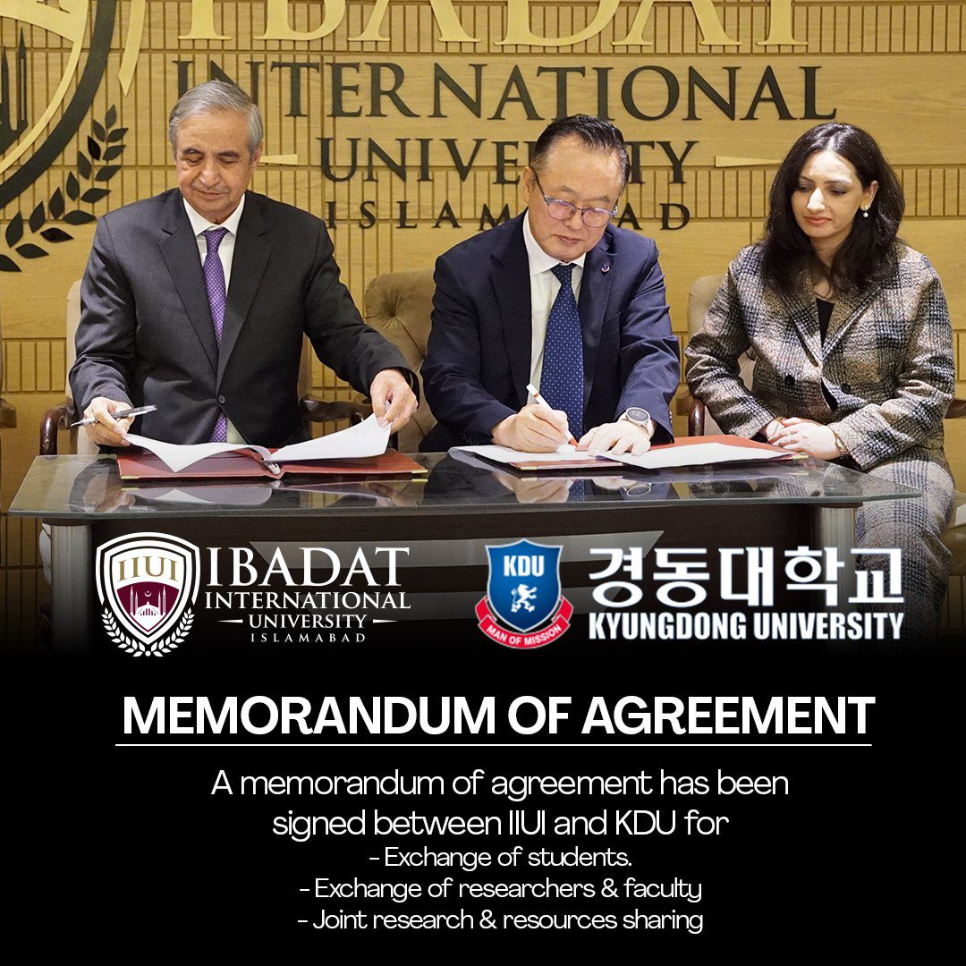 MoU Signed Between IIUI & Kyungdong University, South Korea