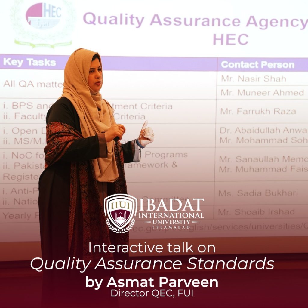 Interactive Talk on Quality Assurance Standards